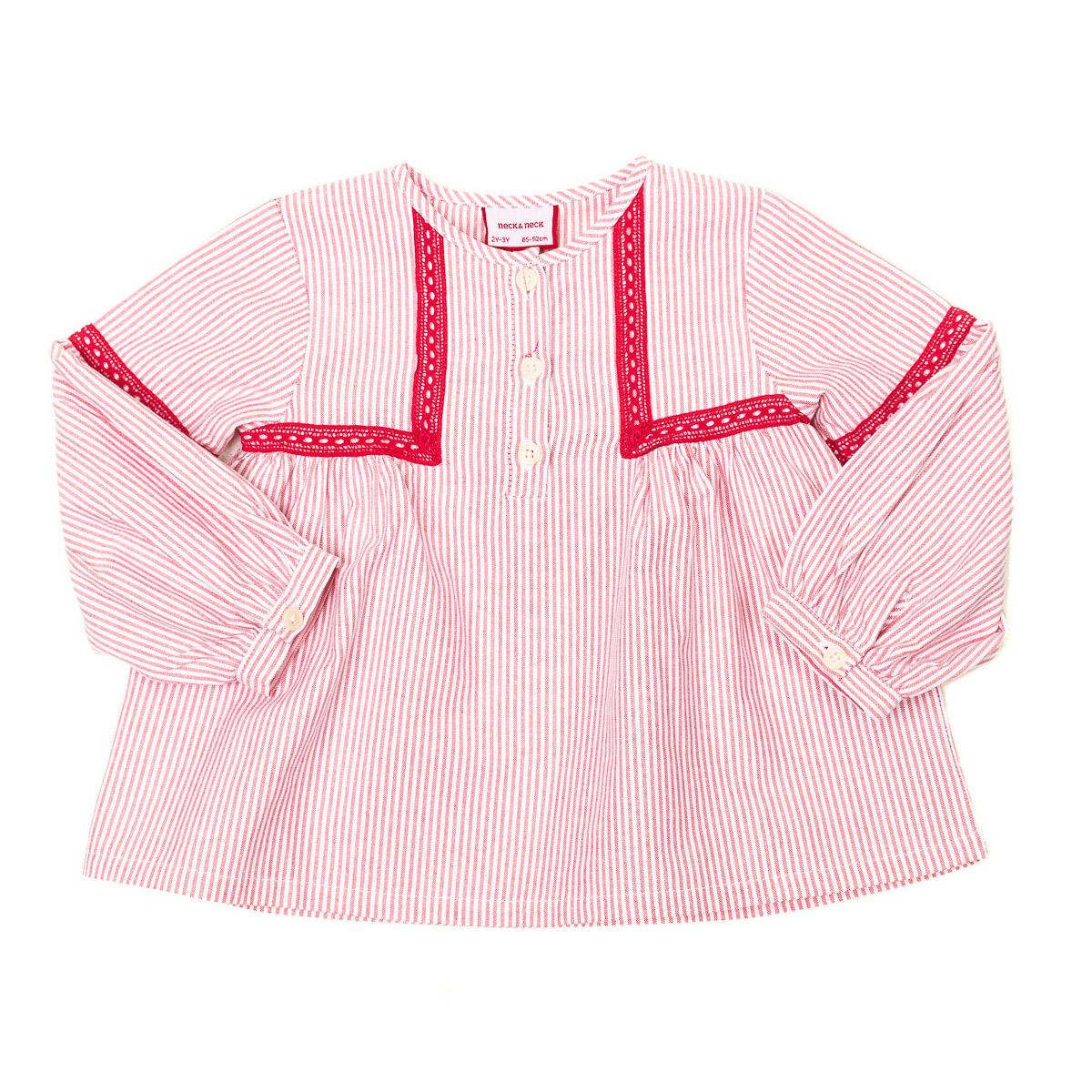 Neck & Neck Shirt met lange mouwen en ronde hals 17I07101 voor baby's 2/3 AÑOS roze