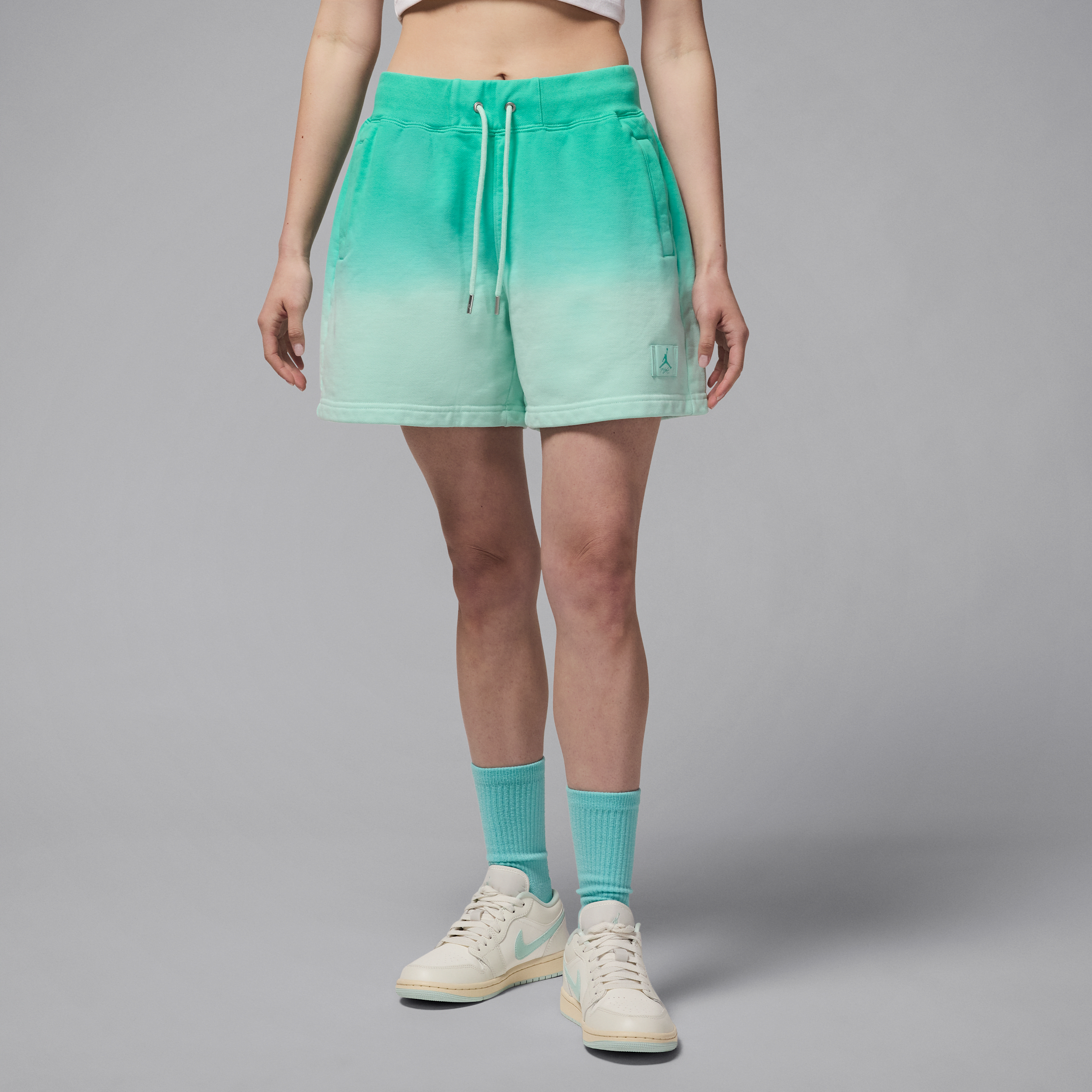 Jordan Flight Fleece damesshorts van sweatstof - Groen