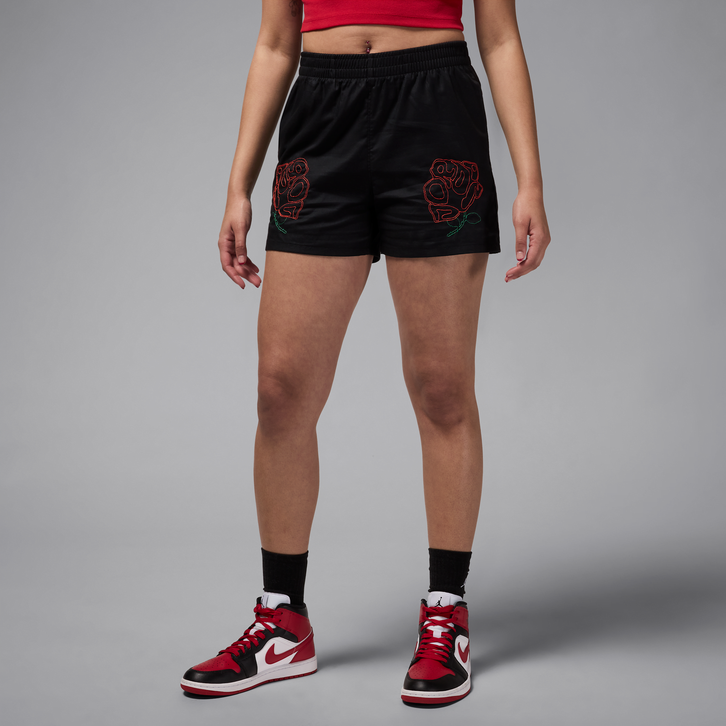 Jordan geweven damesshorts - Zwart