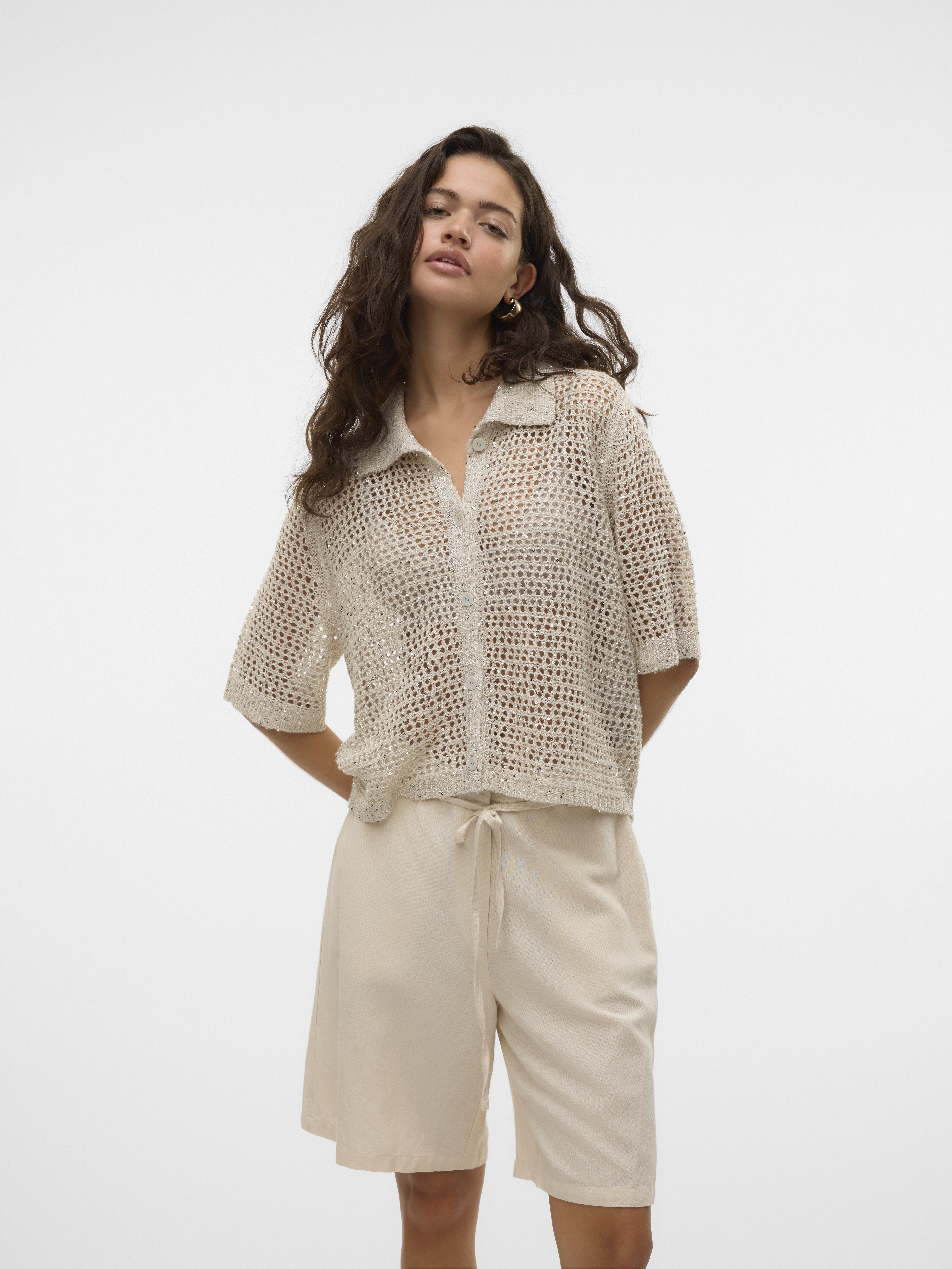 Vero Moda Vmleilani glitter 2/4 poloneck card