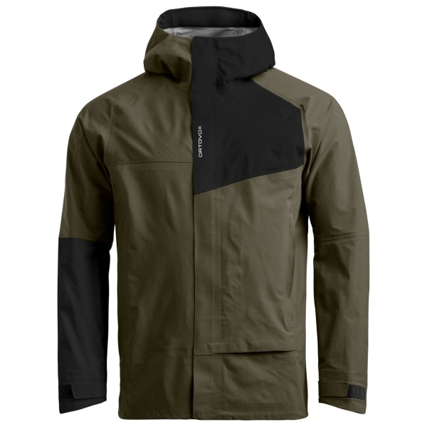 Ortovox - Seceda 3L Jacket - Hardshelljas, olijfgroen