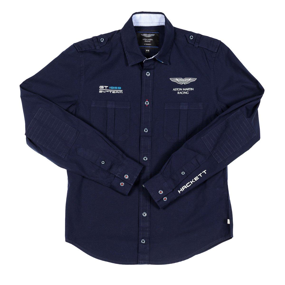 Hackett London HK300995 Jongens overhemd met lange mouwen en reverskraag 13/14AÑOS blauw