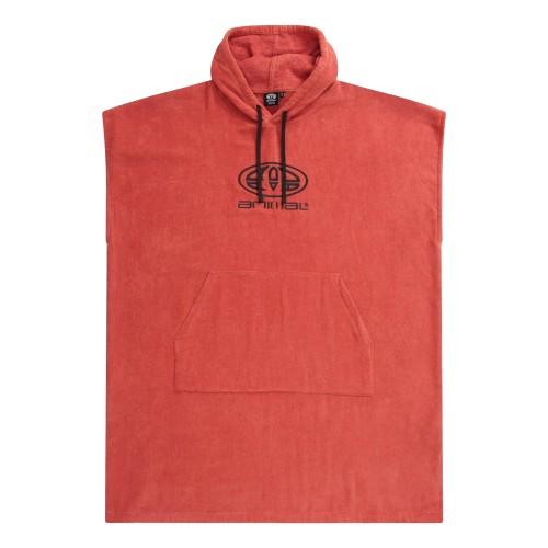 Animal Mens Jacob Towelling Organic Poncho One Size donkerblauwe kleur