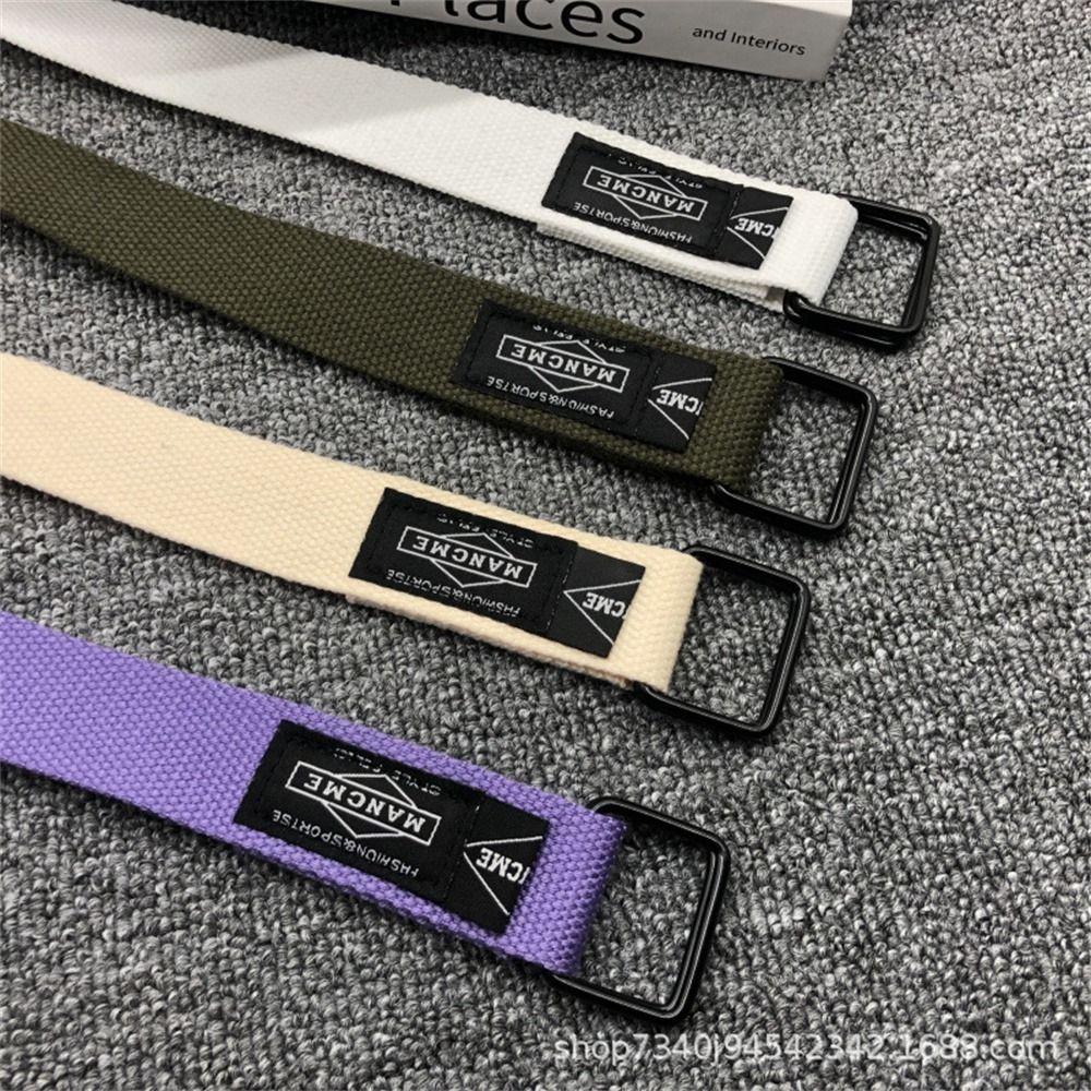 SDyulongdj Luxury design Nylon Braided Belt Versatile Weave Waist Band Casual Double Ring Waistband blauw