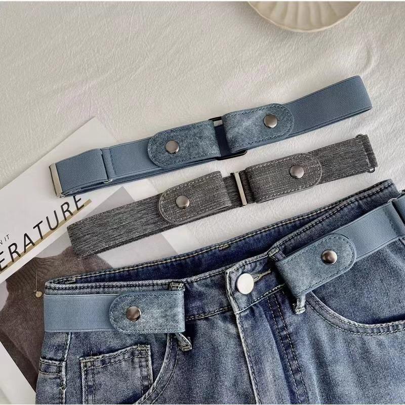 Yoghurt Nieuwe Verstelbare Stretch Elastische Tailleband Onzichtbare Riem Gespvrije Riemen voor Dames Heren Jean Broek Jurk Geen Gesp Gemakkelijk te dragen one size