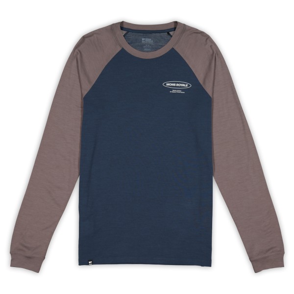 Mons Royale - Icon Raglan - Merinoshirt, blauw