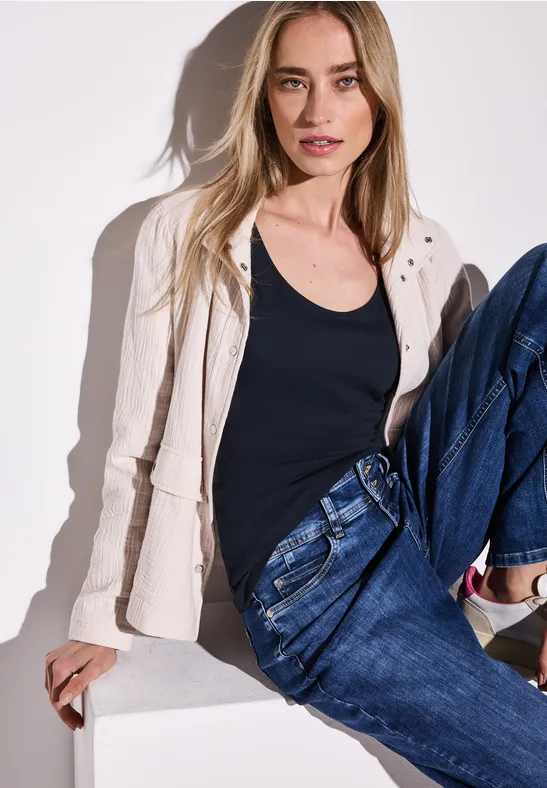 Street One Basic top in effen kleur