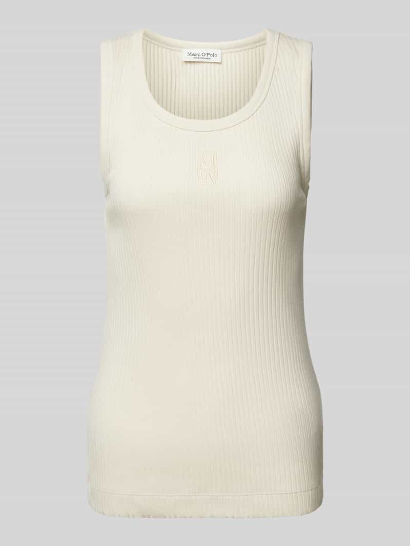 Marc O'Polo Nauwsluitende tanktop van katoenmix met logostitching