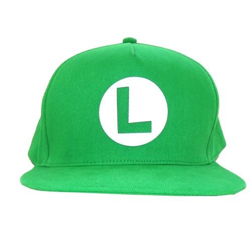 Super Mario Badge Luigi Snapback-pet One Size groen