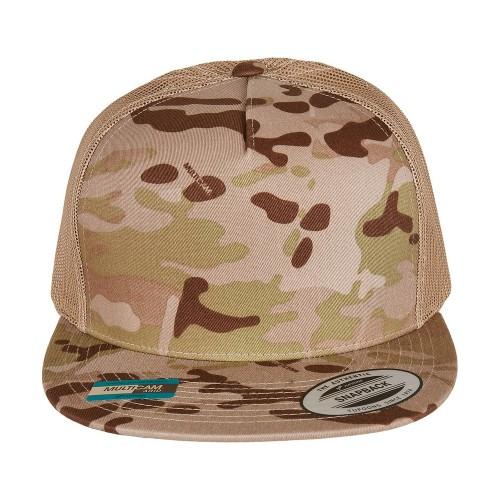 Flexfit unisex camouflage truckerpet voor volwassenen One Size zwart
