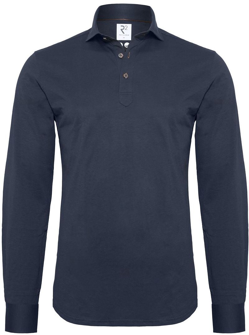 R2 Amsterdam R2 Long Sleeve Polo Jersey Navy