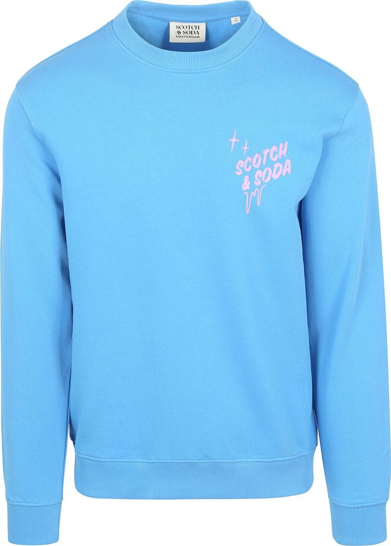 Scotch and Soda Sweater Print Blauw