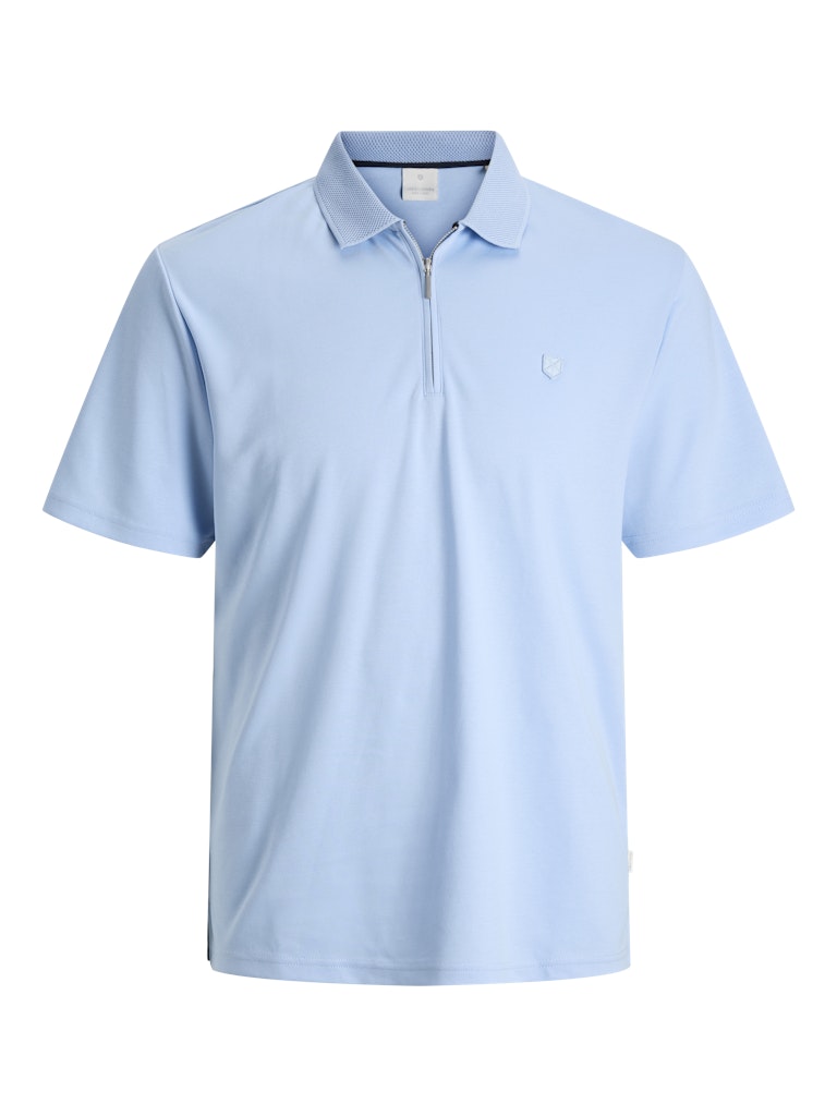 Jack & Jones jprrodney ss zip polo styd ss25 12286330 chambray