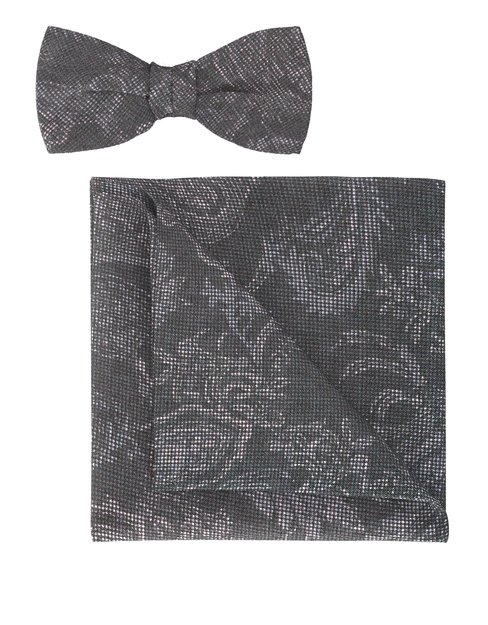 OLYMP Vlinderdas / pochet set, Middengrijs