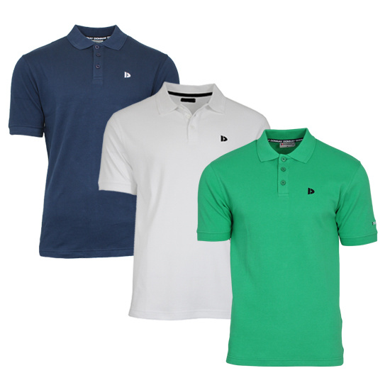 Donnay Donnay Heren - 3-Pack - Polo shirt Noah - Navy / Wit / Grass Green