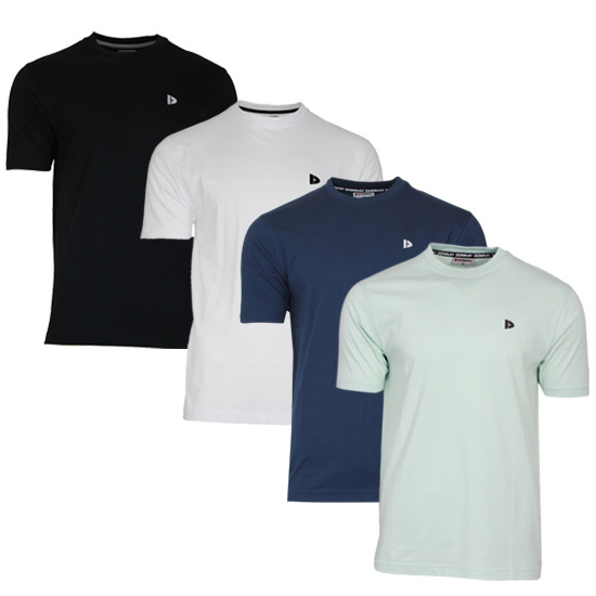 Donnay Donnay Heren - 4-Pack - T-Shirt Vince - Zwart/Wit/Navy/Mint Green