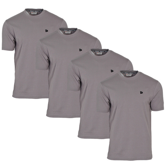 Donnay Donnay Heren - 4-Pack - T-Shirt Vince - Steel Grey