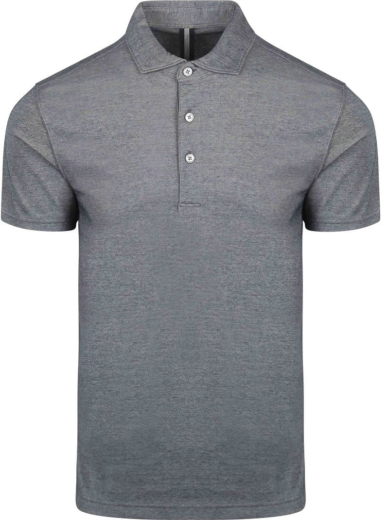 Profuomo Poloshirt Luxury Knitted Melange Blauw