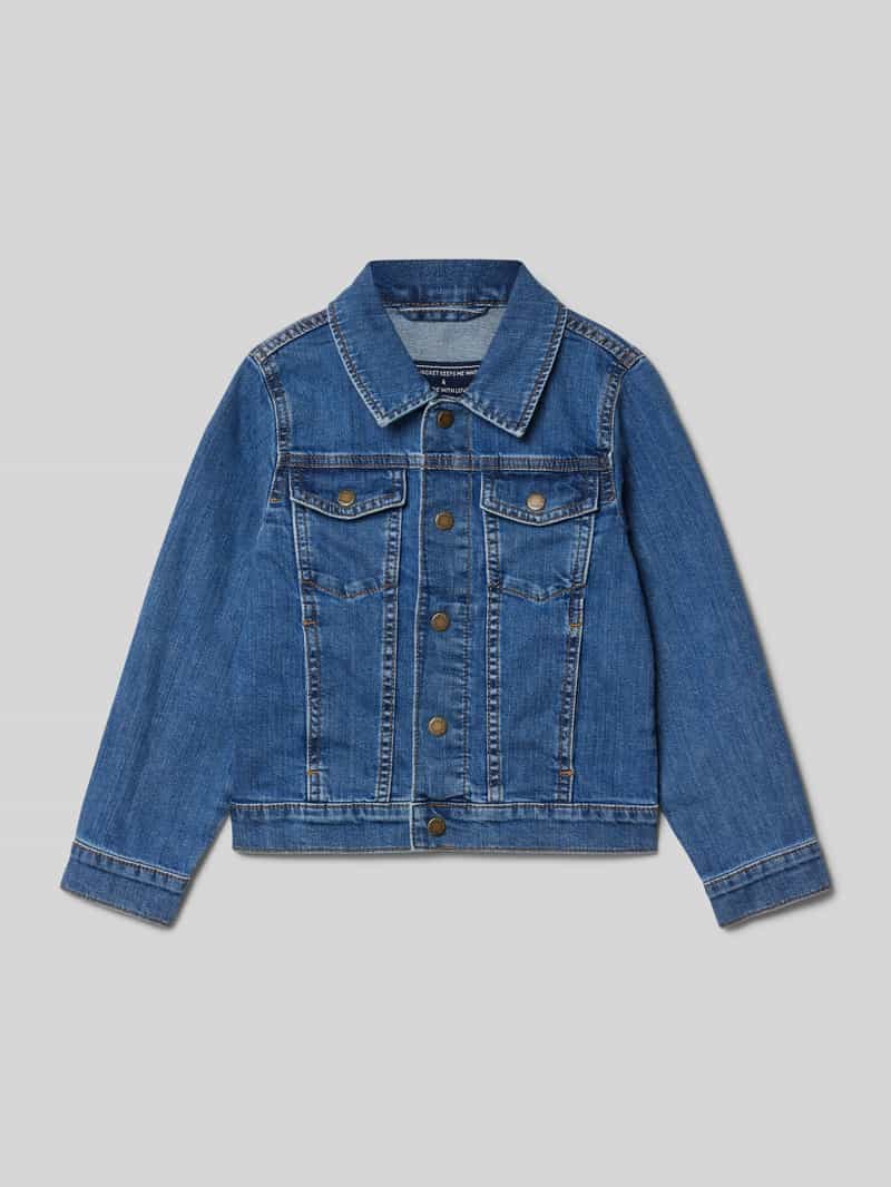 Tom Tailor Regular fit jeansjack van katoenmix met drukknoopsluiting