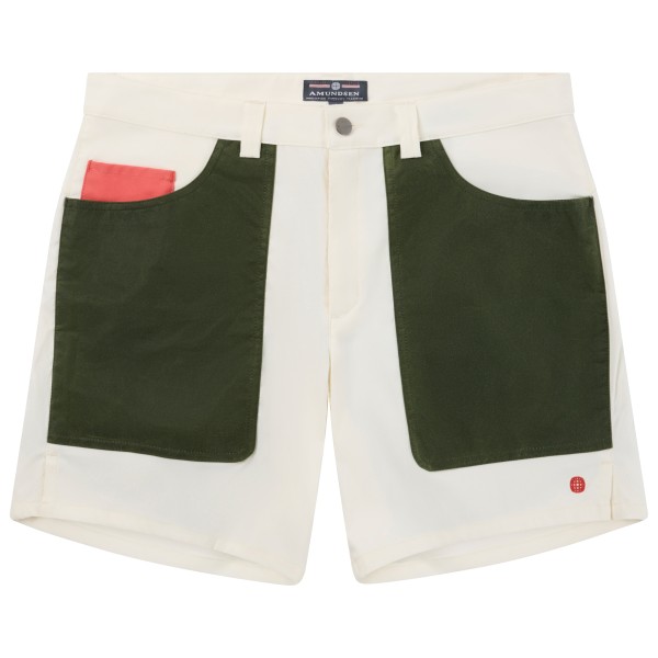Amundsen Sports - 7'' Field Shorts - Short, wit/olijfgroen