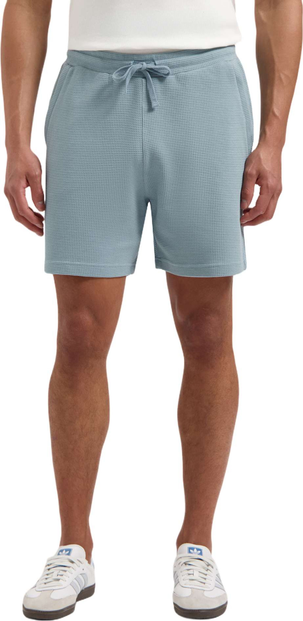 Pure Path Regular fit casual shorts blue grey