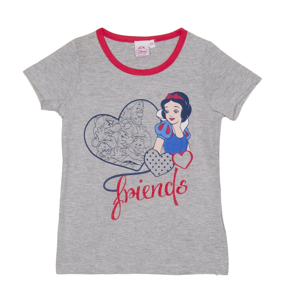 Disney Sneeuwwit WD26121 Meisjes Ronde Hals T-shirt met Korte Mouwen 4 AÑOS grijze kleur