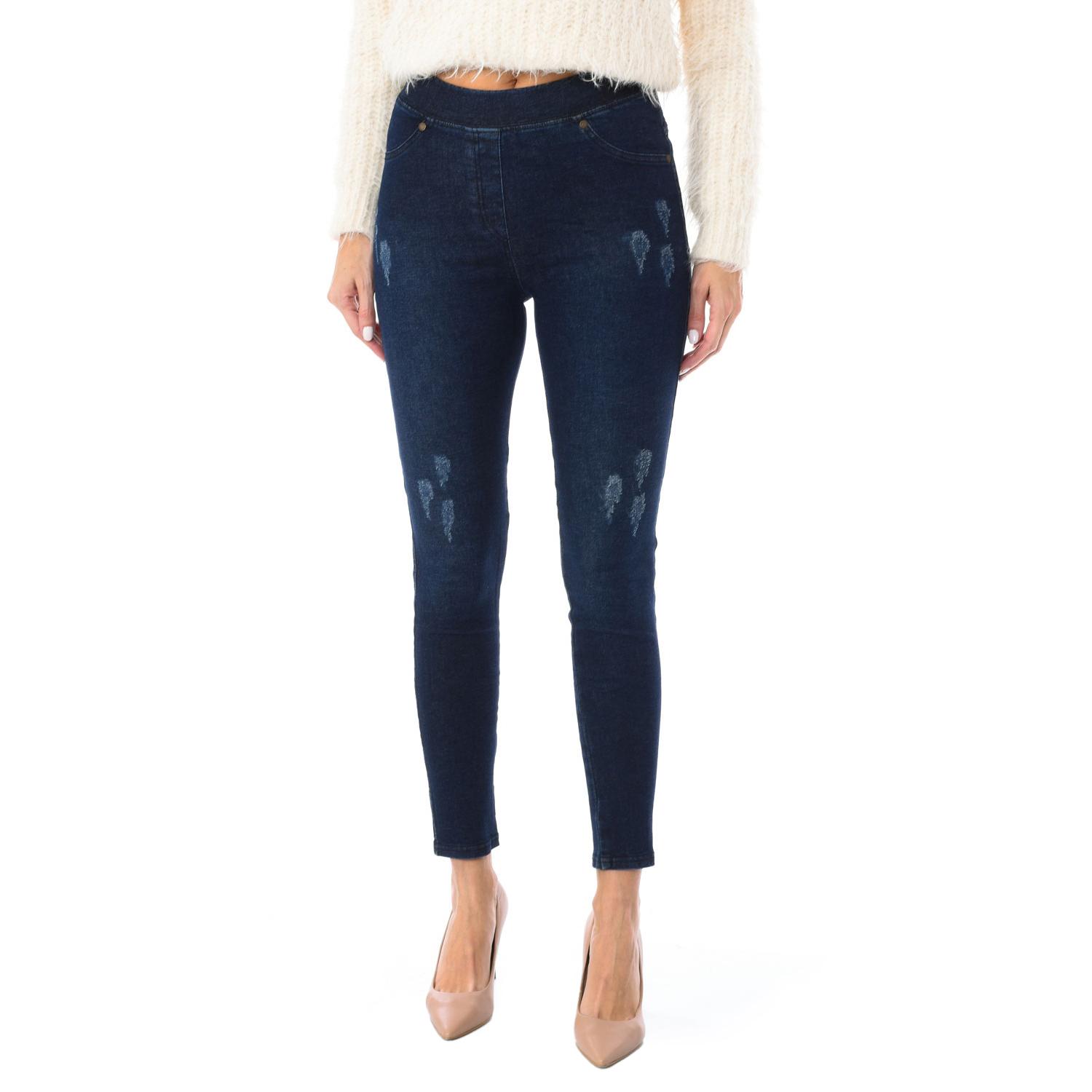 BlackPrice Dames Legging Lange Jeans Stijl 1742 L blauw