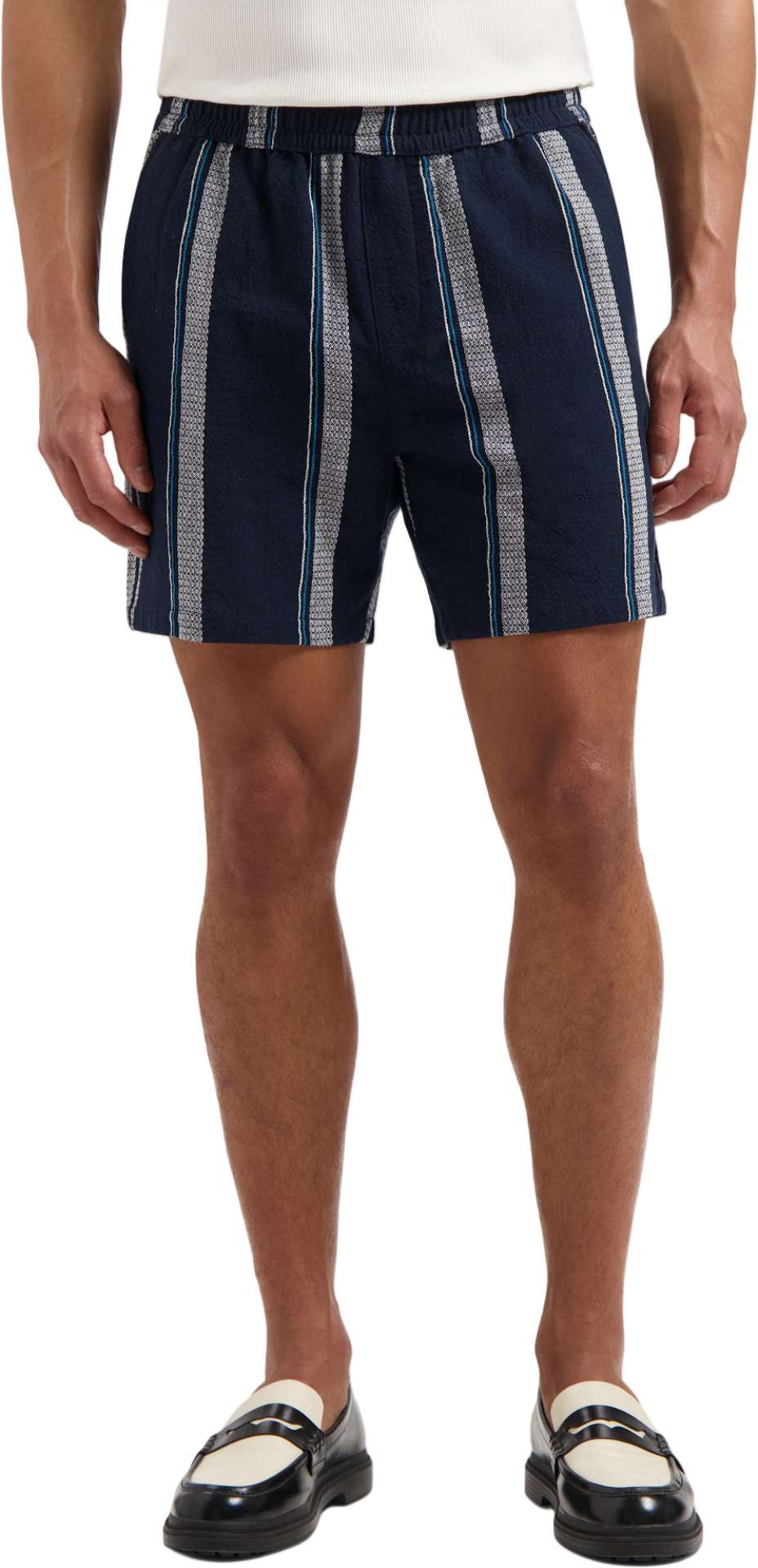 Pure Path Regular fit casual shorts navy