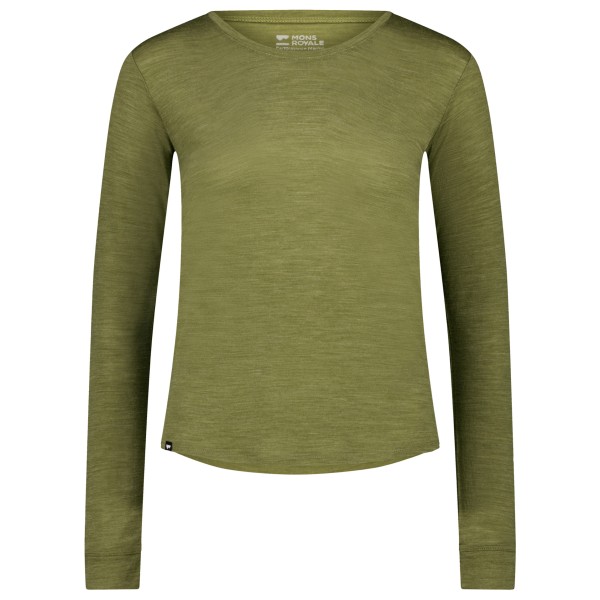 Mons Royale - Women's Zephyr Merino Cool L/S - Merinoshirt, olijfgroen