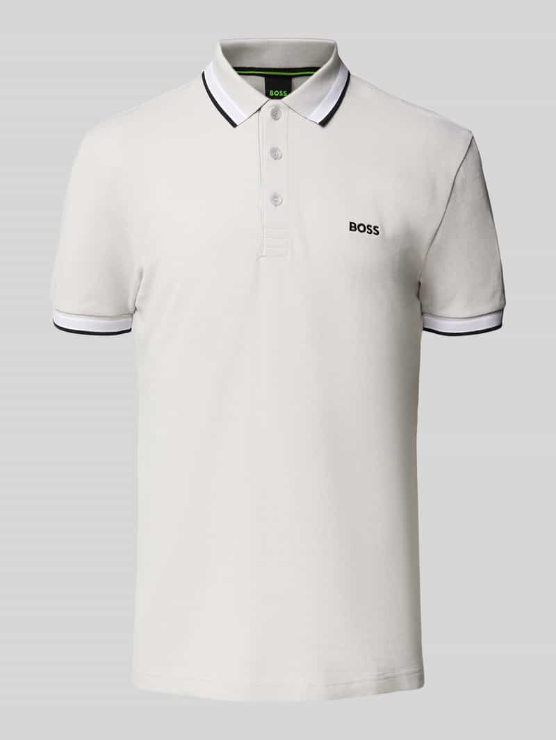 BOSS GREEN Poloshirt PADDY met contrasterende strepen aan de kraag