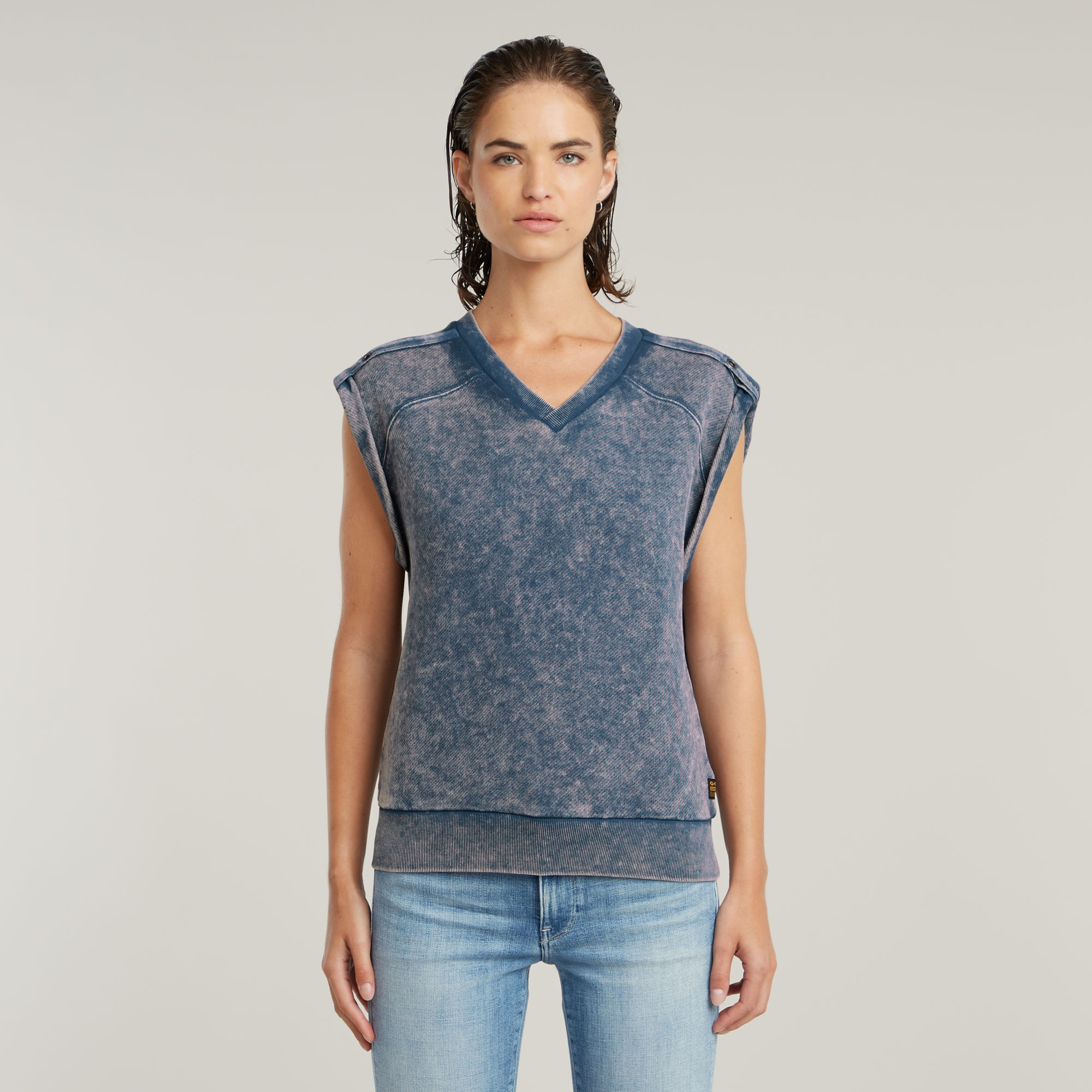 G-Star RAW Washed Sweater - Midden blauw - Dames