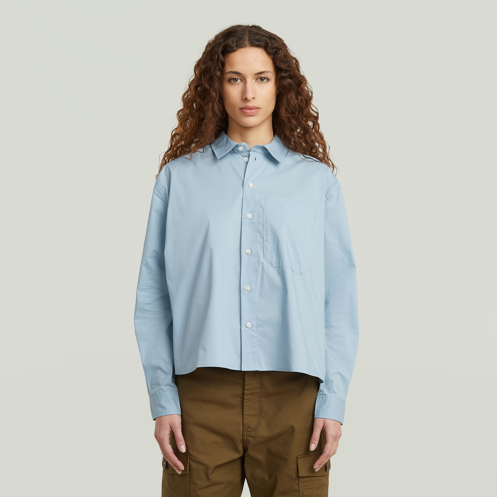 G-Star RAW One Pocket Regular Shirt - Lichtblauw - Dames