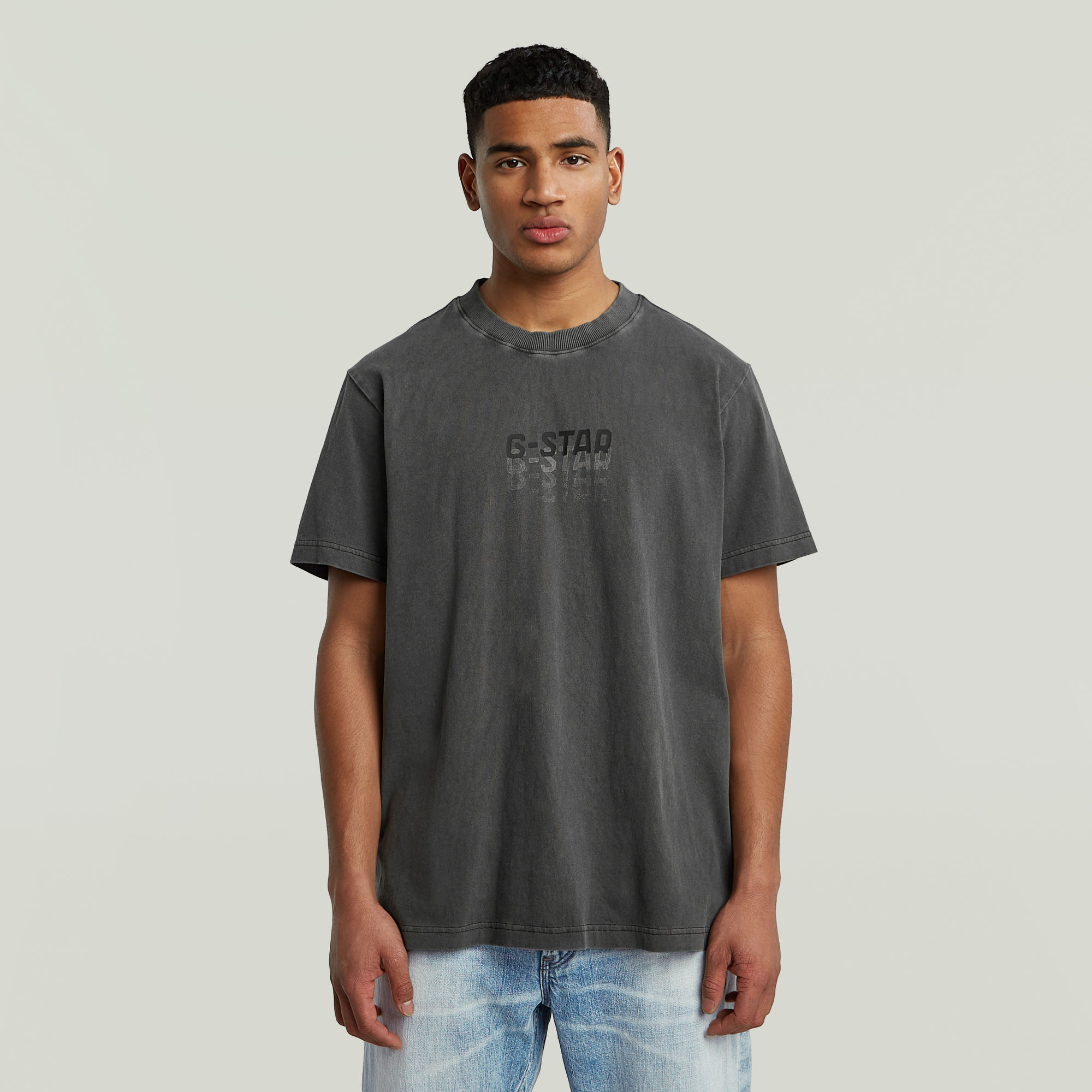 G-Star RAW Multi Logo Overdyed Loose T-Shirt - Zwart - Heren