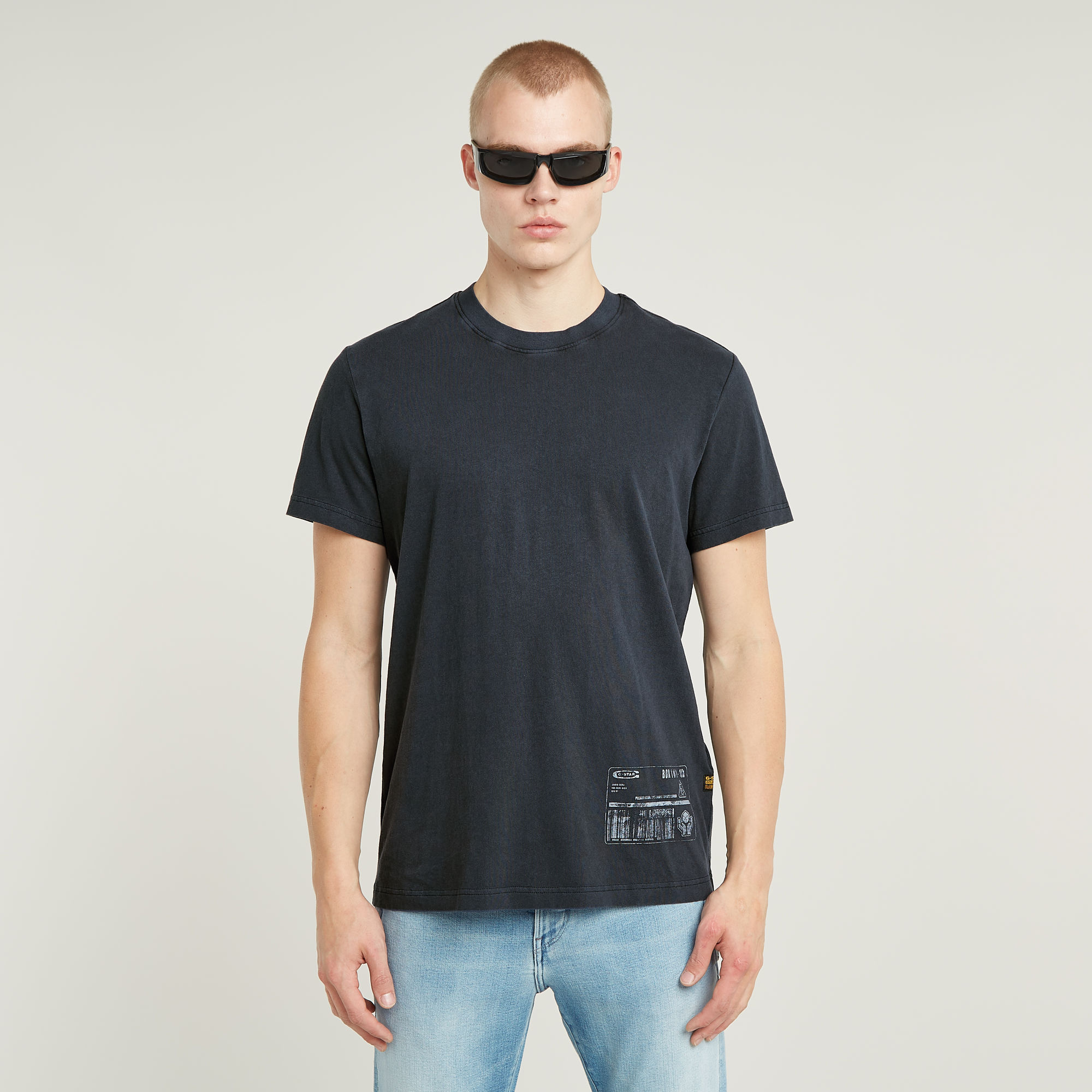 G-Star RAW Shipping Graphic Overdyed T-Shirt - Donkerblauw - Heren