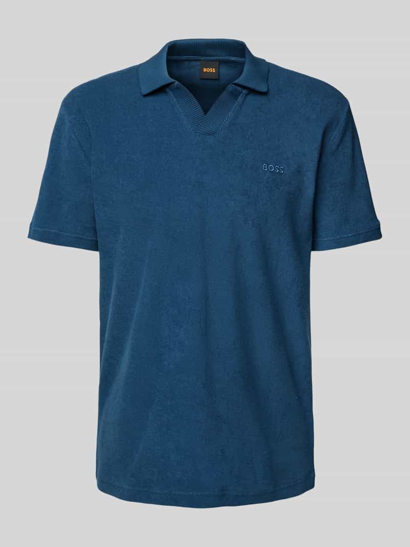 Boss Orange Regular fit poloshirt met labelstitching