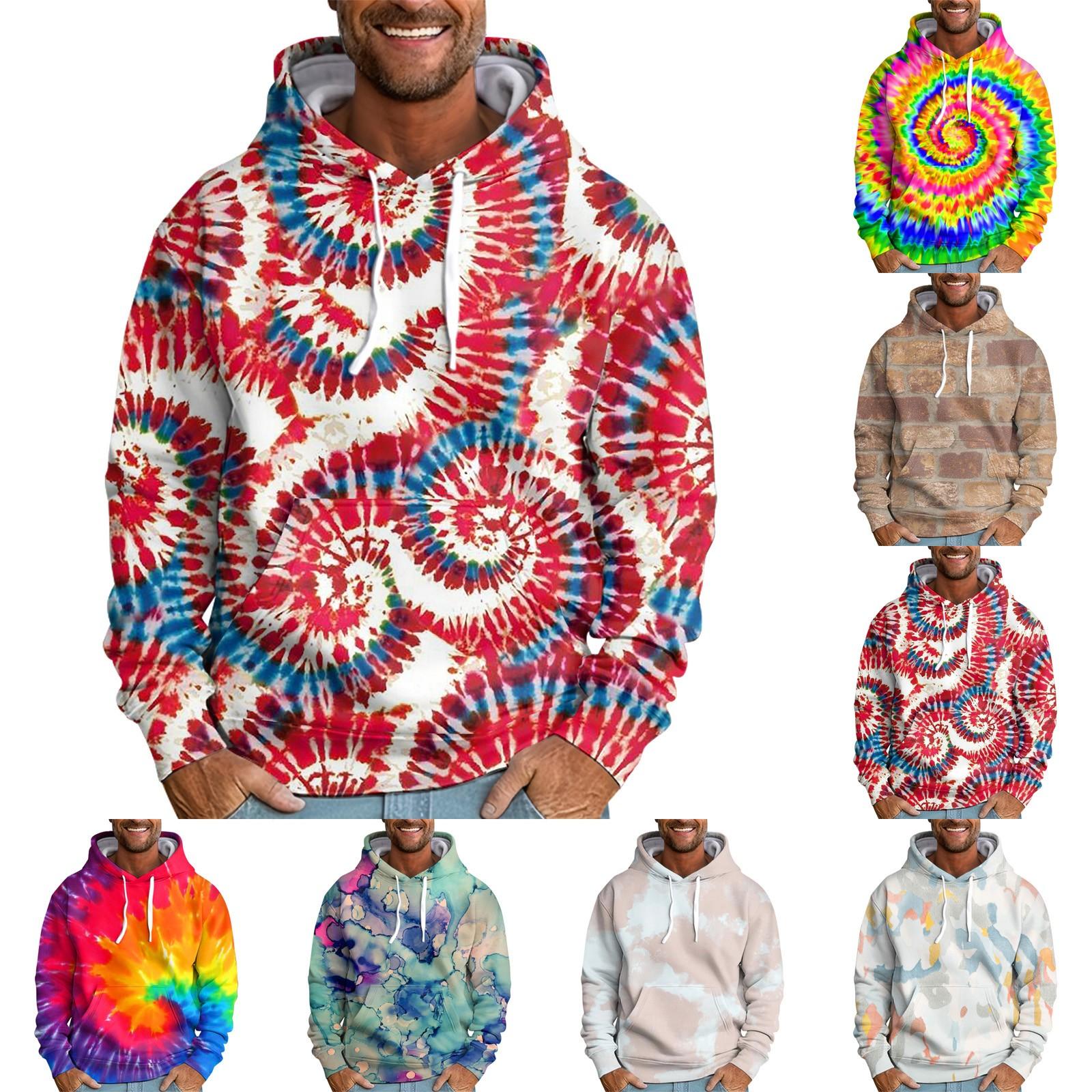 Sinking fish Los bedrukt sweatshirt met capuchon voor heren Casual mode-sportsweatshirt voor heren L сyaan