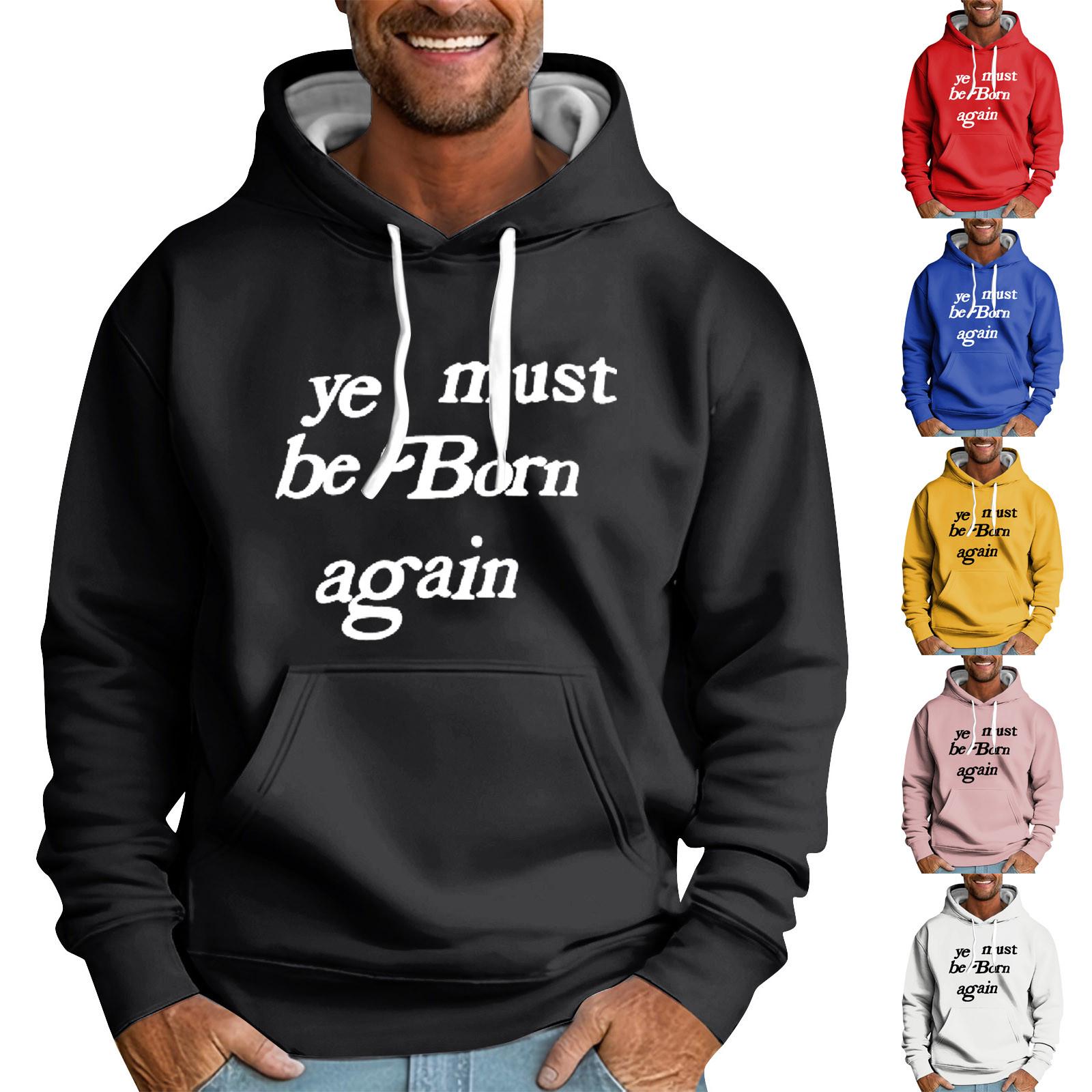Sinking fish Los bedrukt sweatshirt met capuchon voor heren Casual mode-sportsweatshirt voor heren XXXL zwart