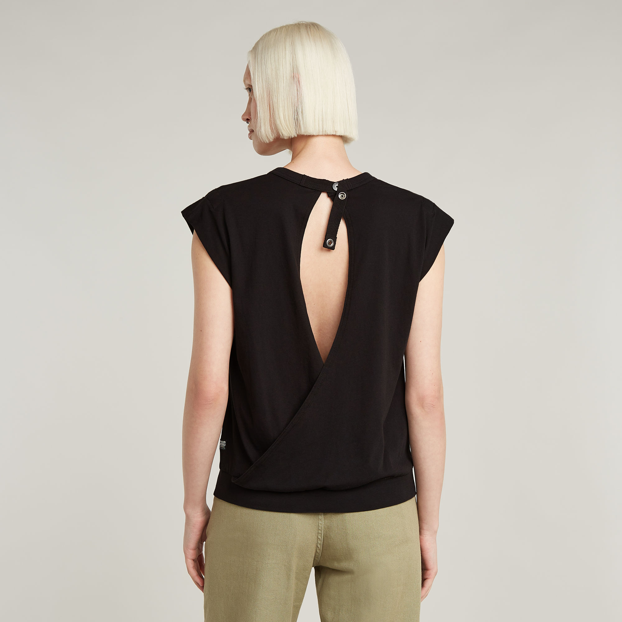 G-Star RAW Open Back Loose Sleeveless Top - Zwart - Dames
