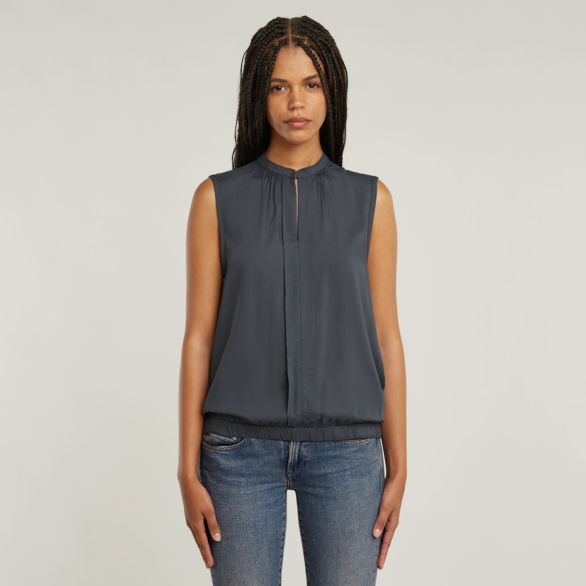 G-Star RAW Stand Up Collar Top - Grijs - Dames