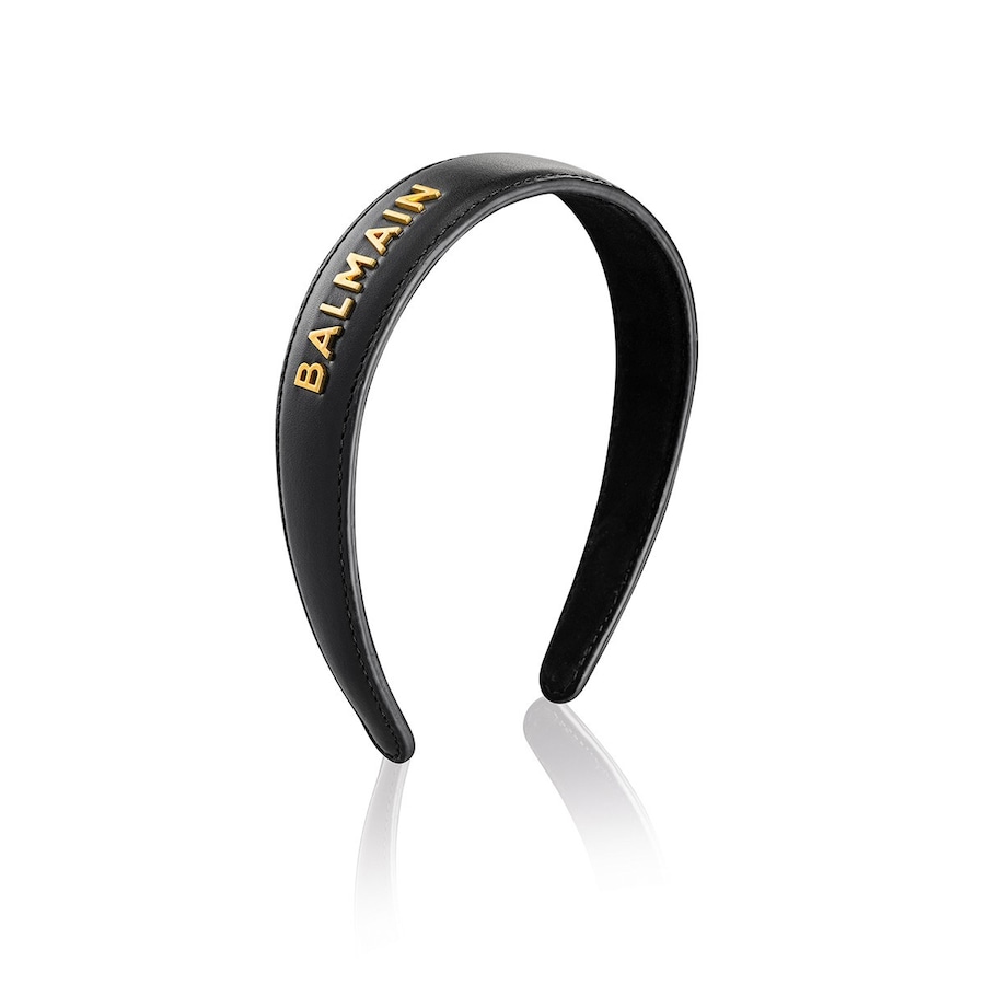 Balmain Hair Couture Black Leather Headband