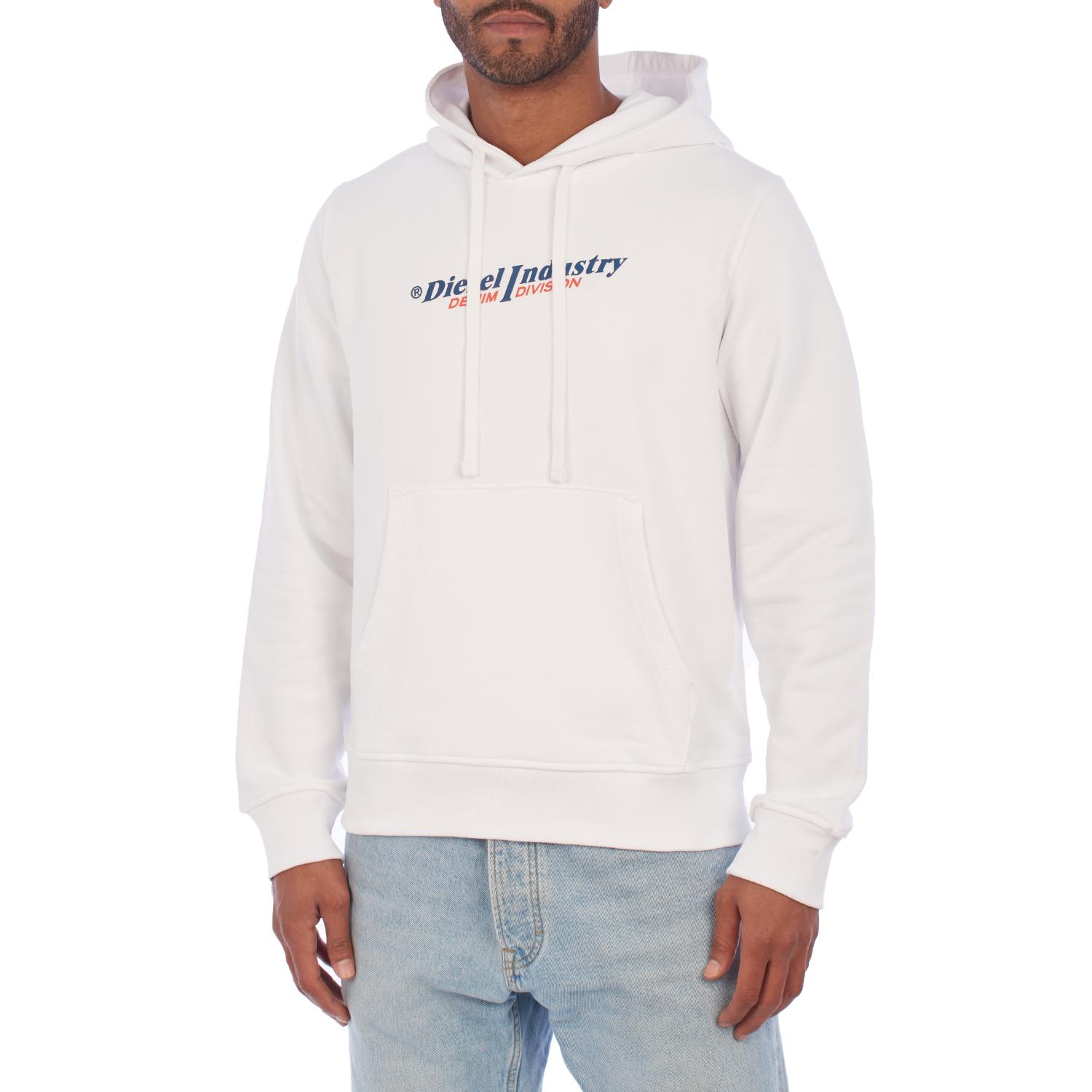 Diesel Heren A12751-1RIAJH Logo Print Hoodie M wit
