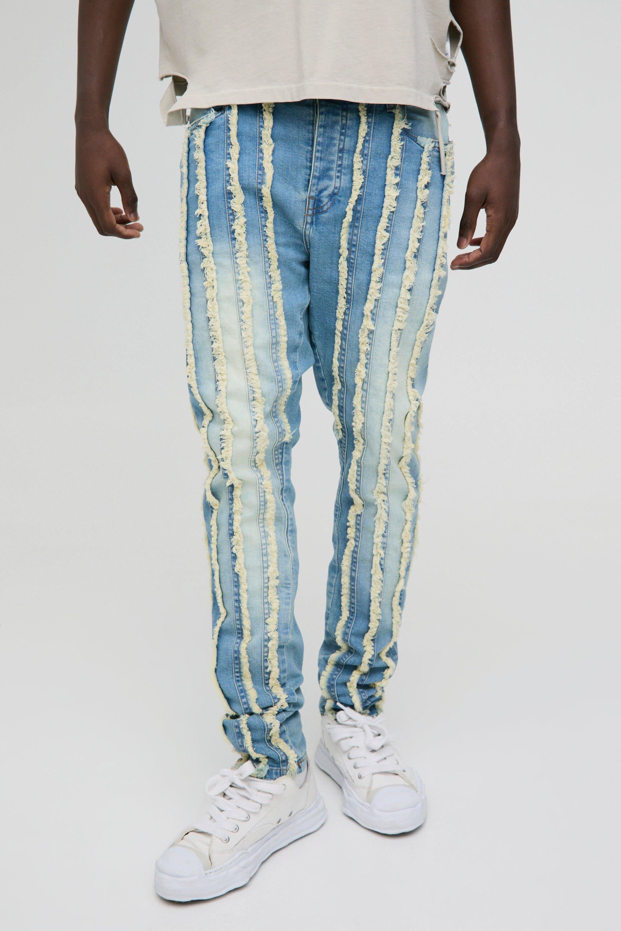 Boohoo Gebleekte Versleten Skinny Jeans, Light Blue