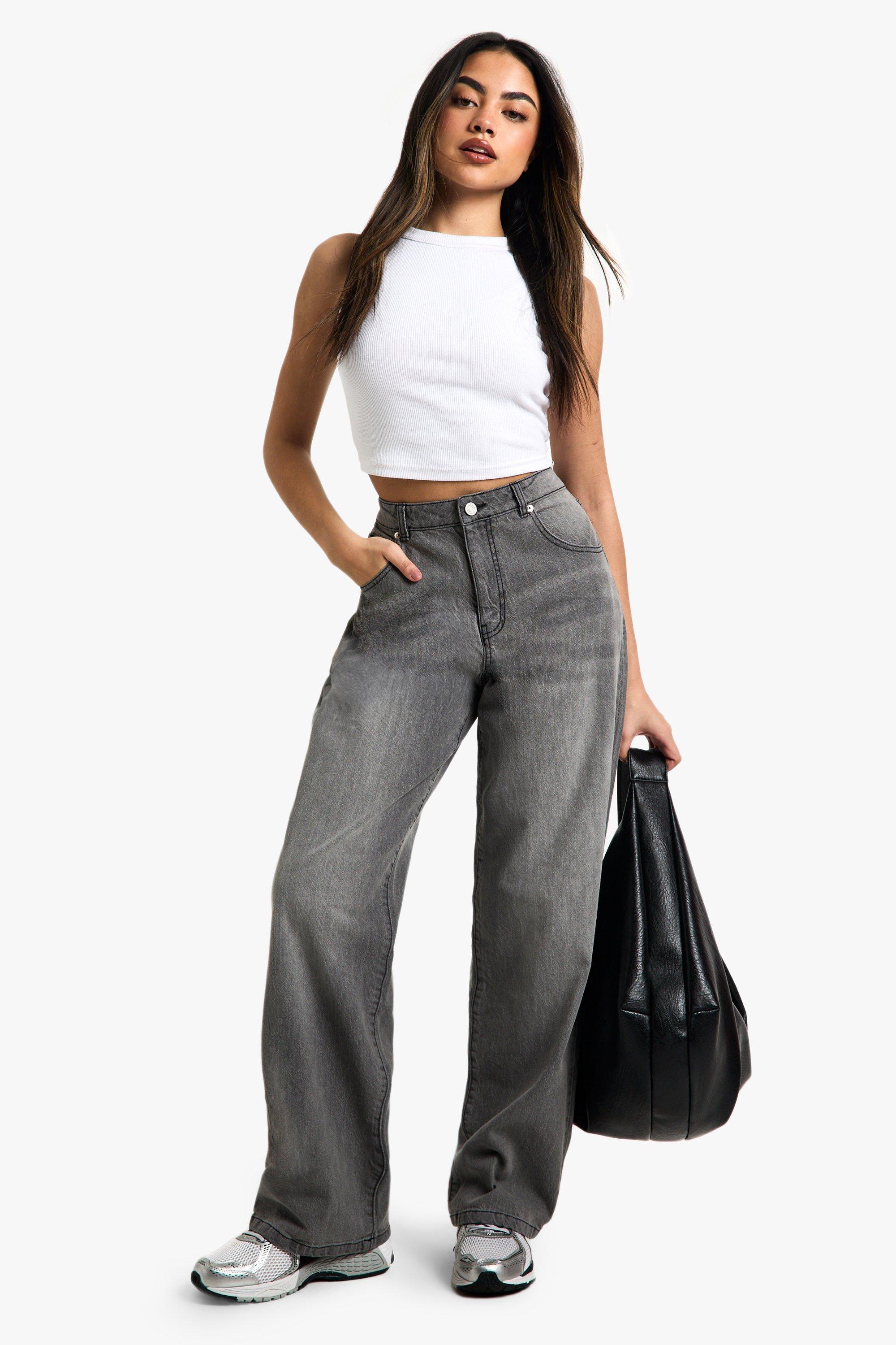 Boohoo Basic Jeans Met Rechte Pijpen, Light Grey
