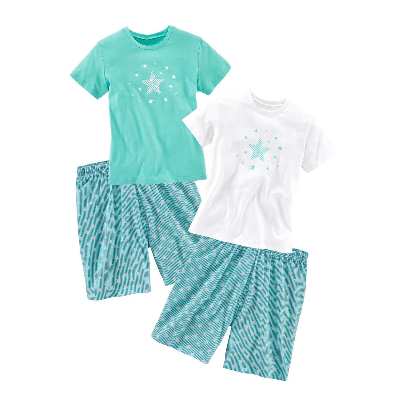 Petite fleur Pyjama met leuke sterrenprint (4-delig, Set van 2)