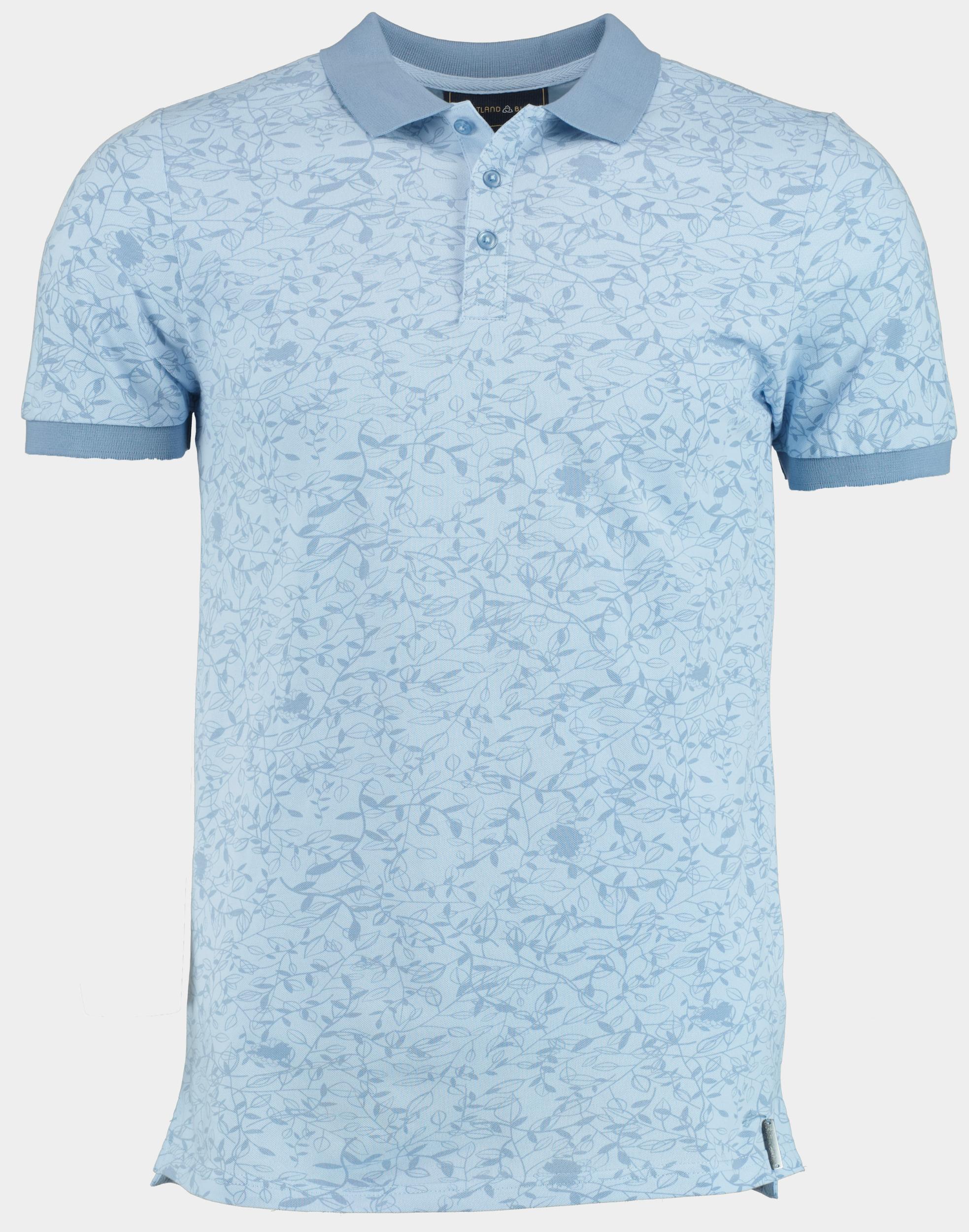 Scotland Blue Polo korte mouw philip polo all over print 25108ph12sb/210 light blue