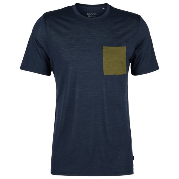 Stoic - MerinoChill MMXX. Göteborg Pocket Tee - Merinoshirt, blauw