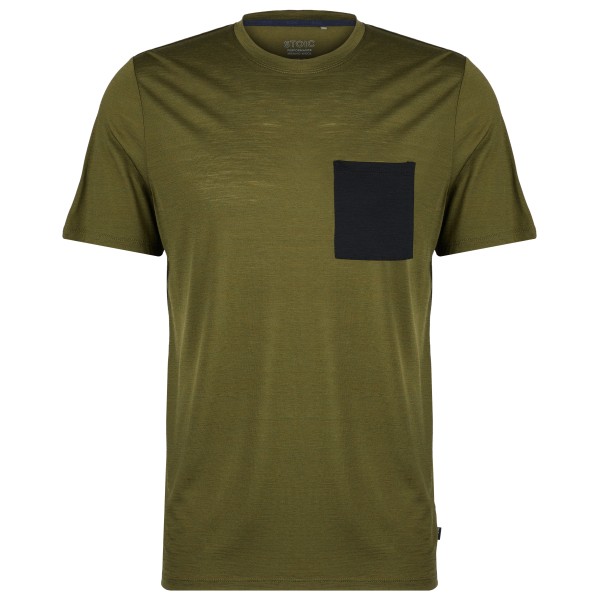 Stoic - MerinoChill MMXX. Göteborg Pocket Tee - Merinoshirt, olijfgroen