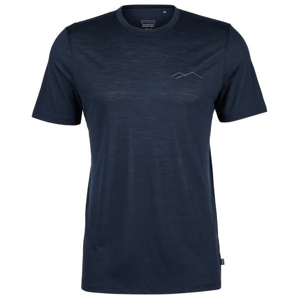 Stoic - MerinoChill MMXX. Göteborg Print Tee - Merinoshirt, blauw