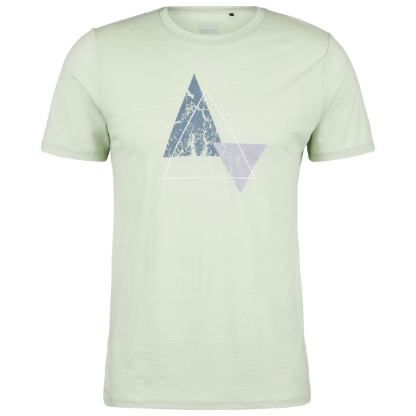 Stoic - Merino155 LaholmSt. Print T-Shirt Peak - Merinoshirt, groen