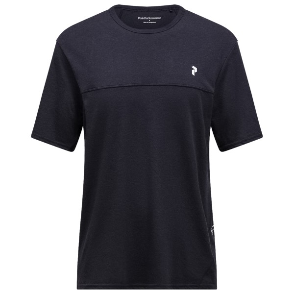 Peak Performance - Trail Wool Blend S/S - Merinoshirt, zwart/blauw